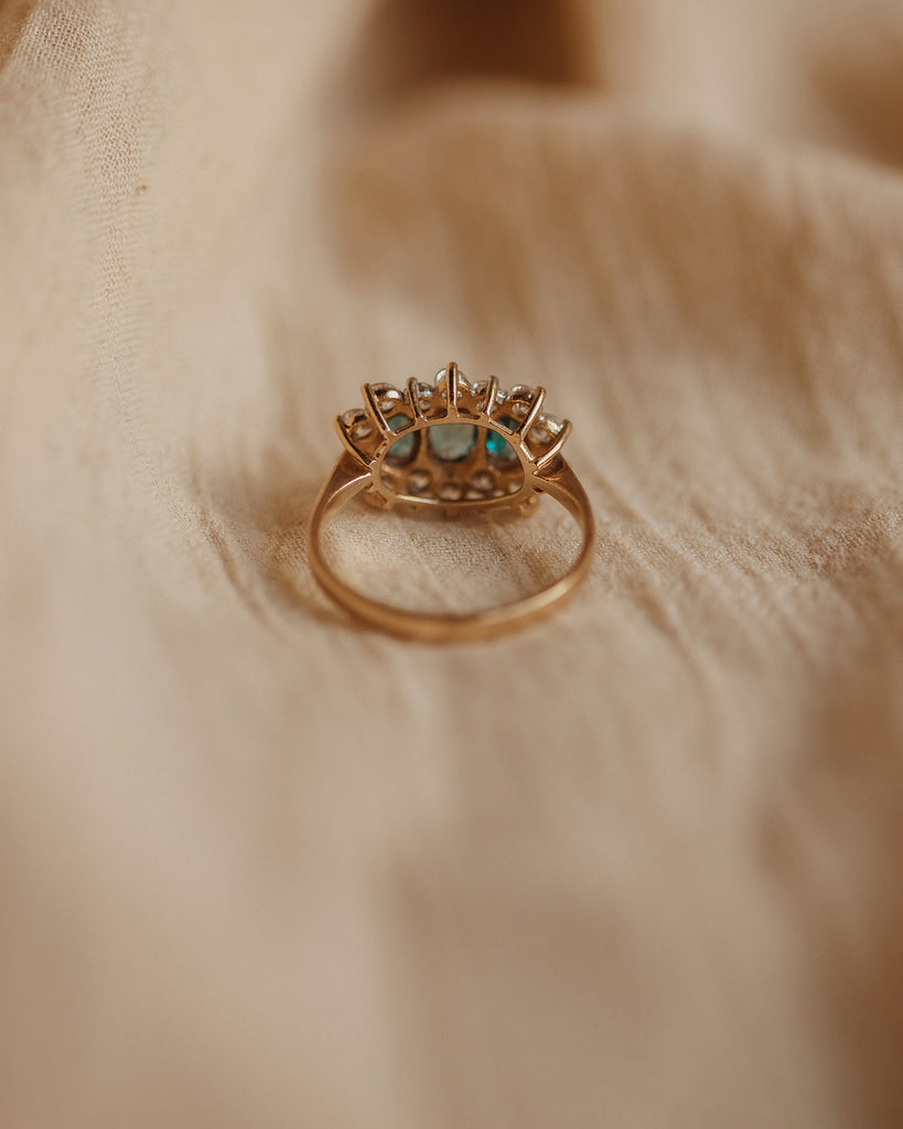 Jolene 1975 9ct Gold Vintage Blue Topaz Ring