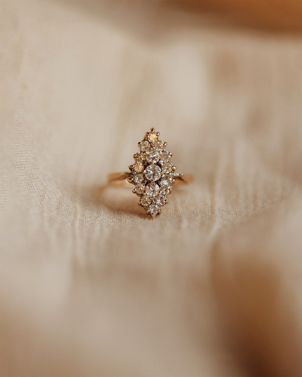 Esther 1975 9ct Gold CZ Ring