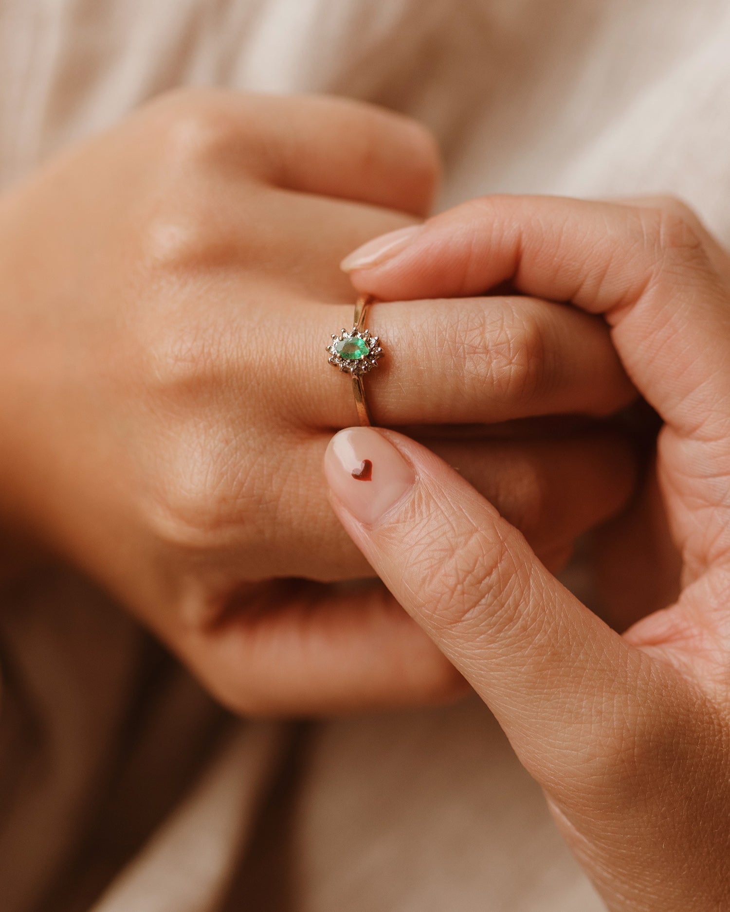 Ivy 9ct Gold Emerald Ring
