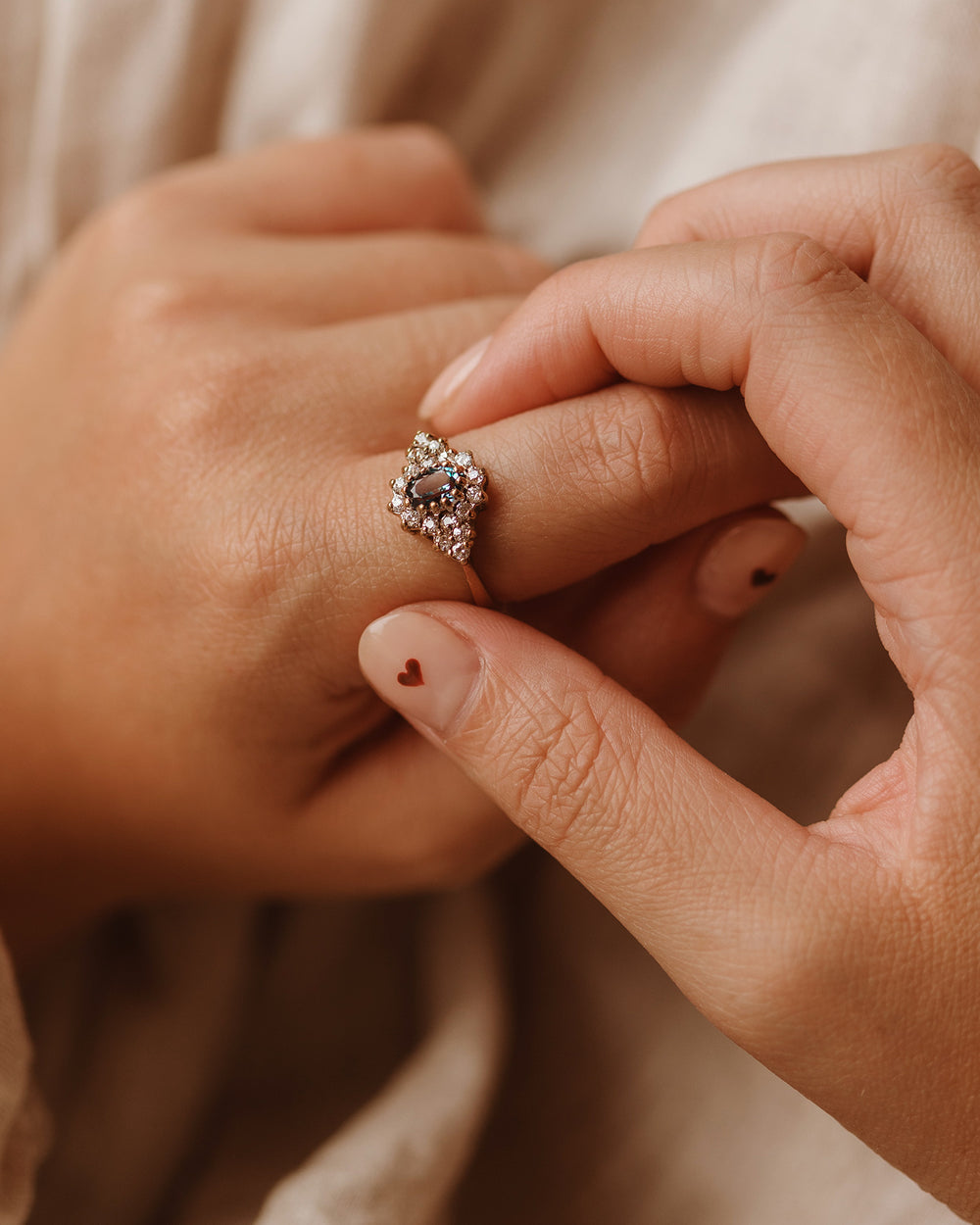 Eliza 9ct Gold Blue Topaz Ring