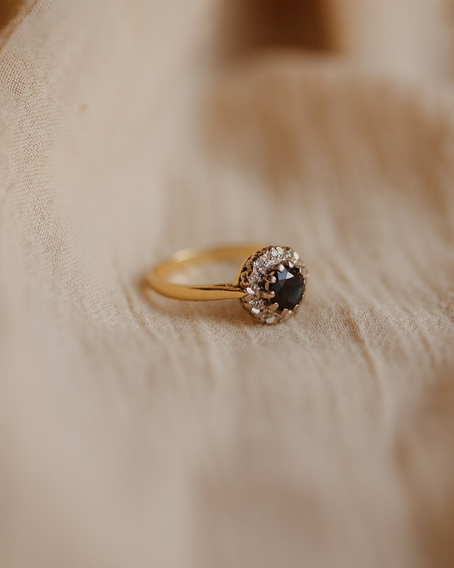 Vivian 18ct Gold Vintage Sapphire & Diamond Ring