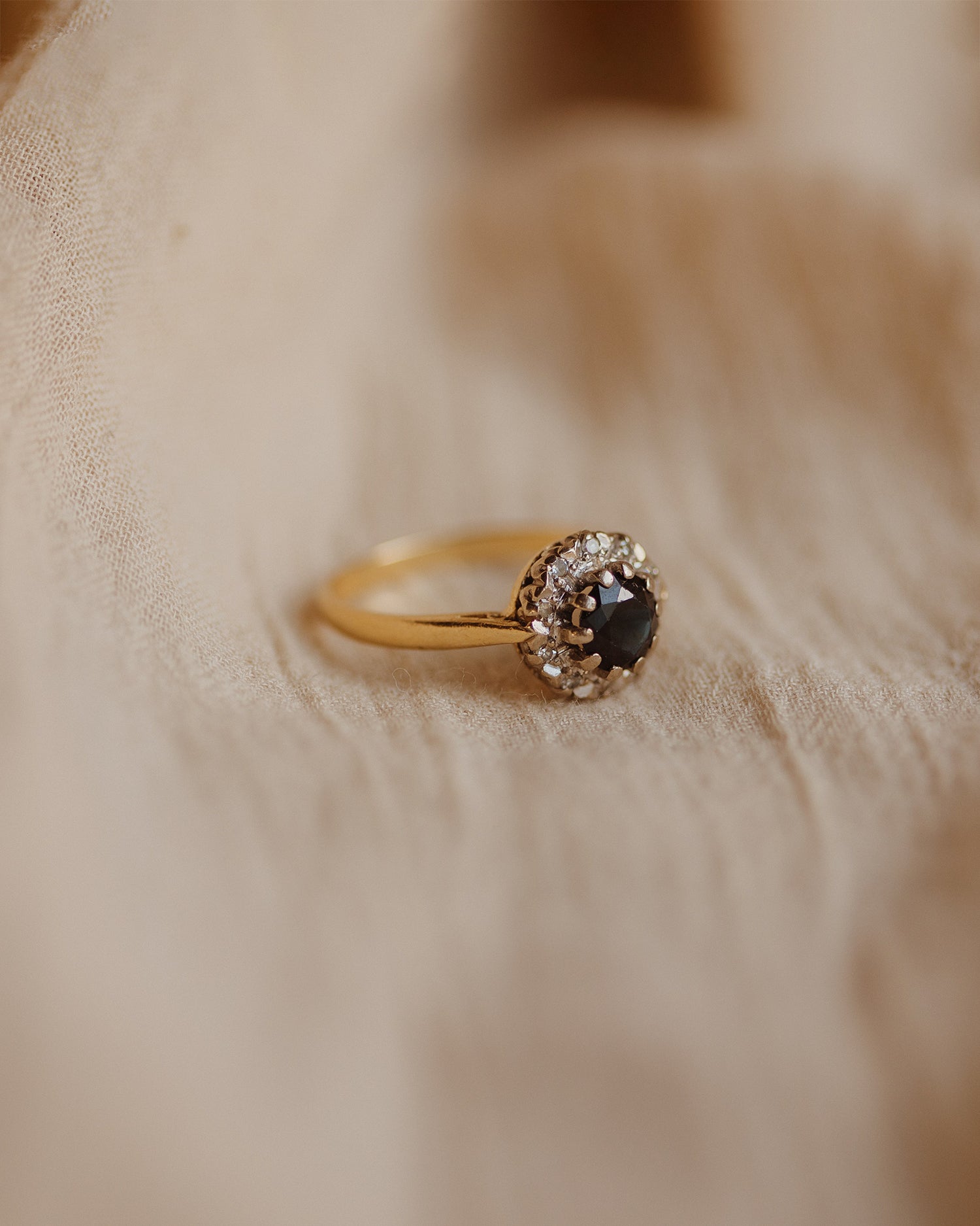 Vivian 18ct Gold Vintage Sapphire & Diamond Ring