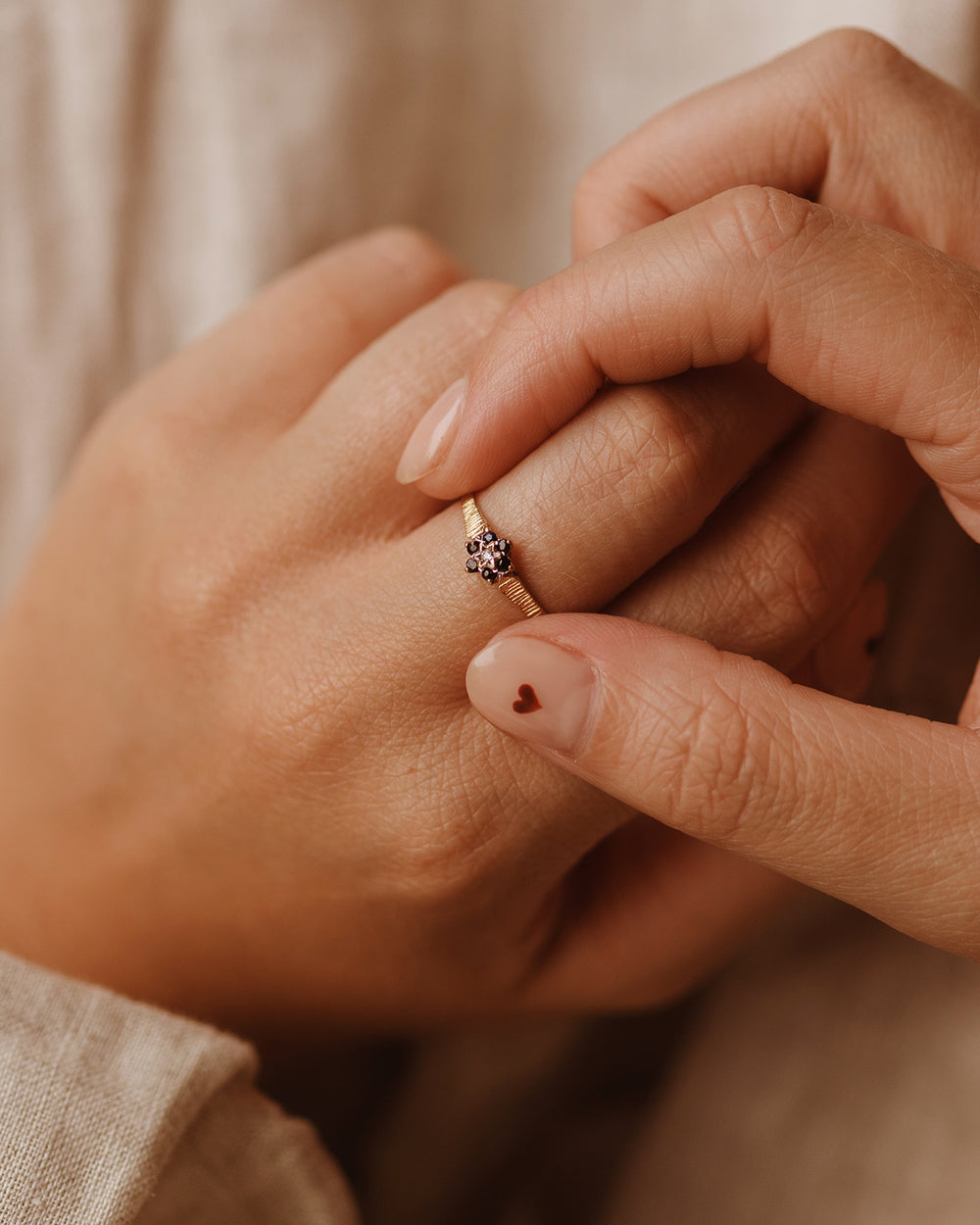 Dolly 9ct Gold Sapphire & Diamond Ring