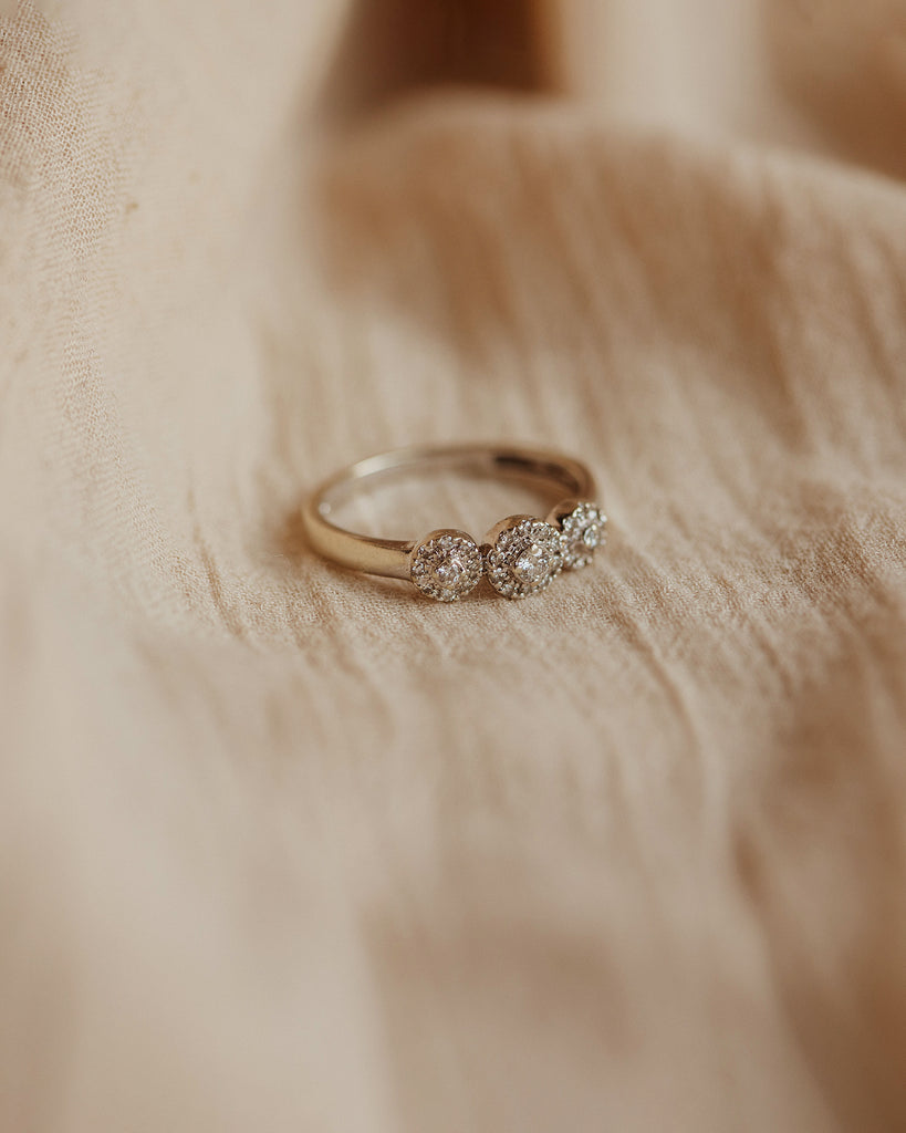 Marion 9ct White Gold Vintage Diamond Ring