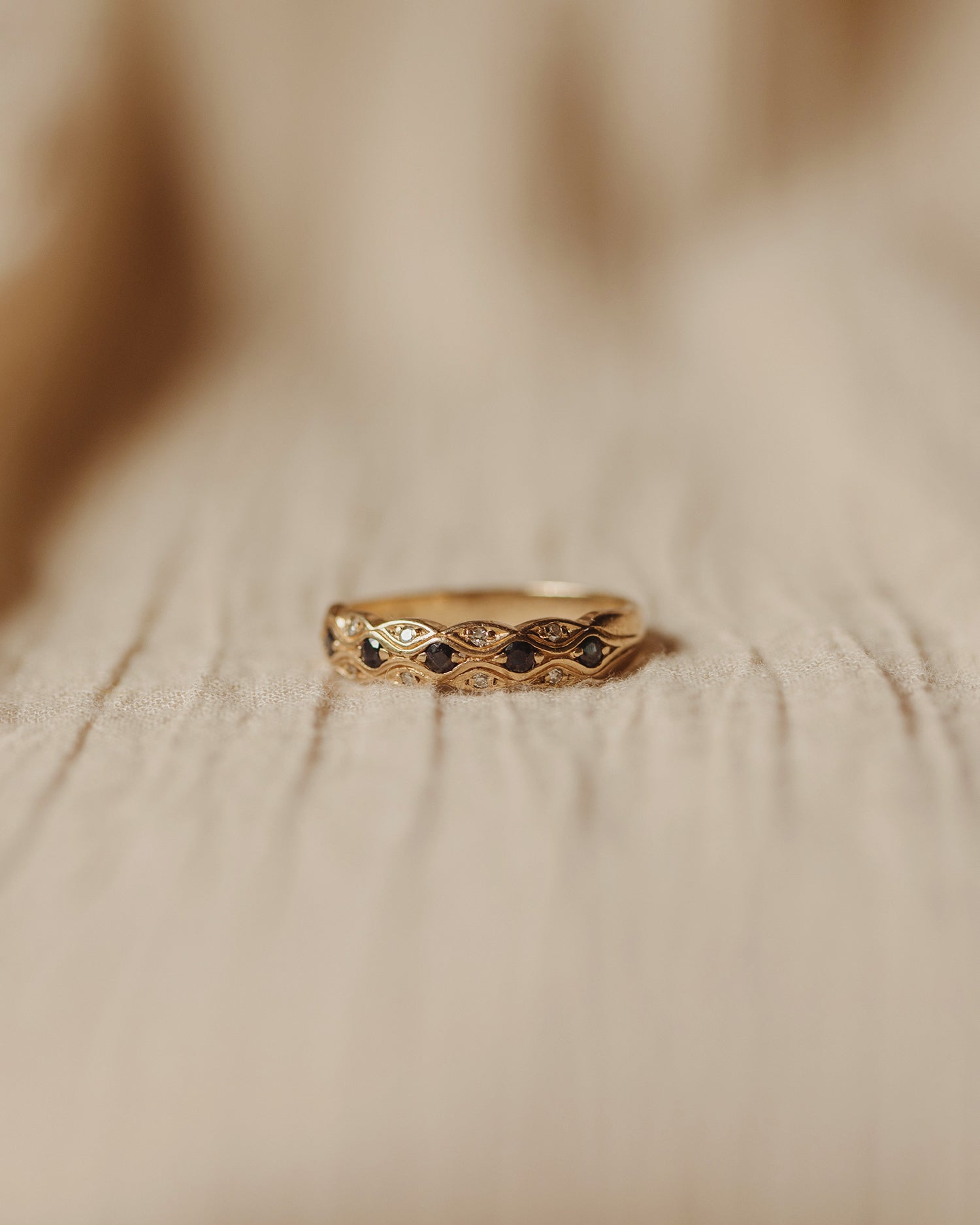 Image of Charlotte 9ct Gold Sapphire & Diamond Ring