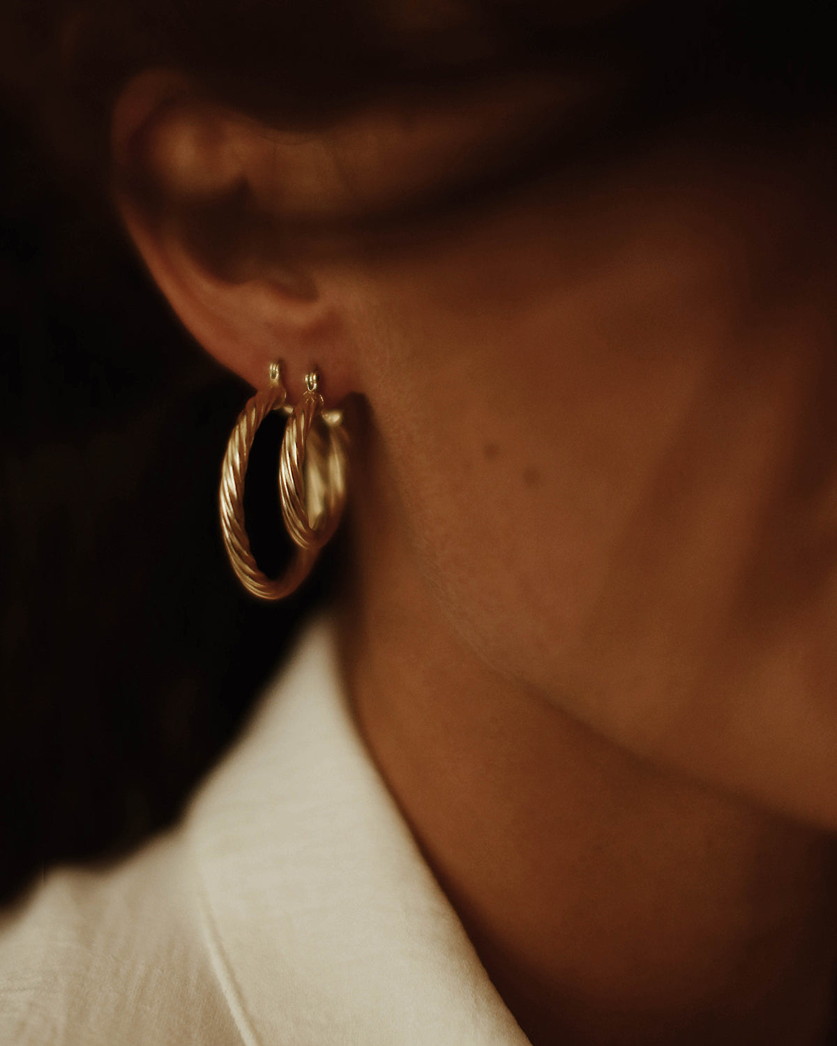 Image of Etta Maxi Twisted Hoop Earrings