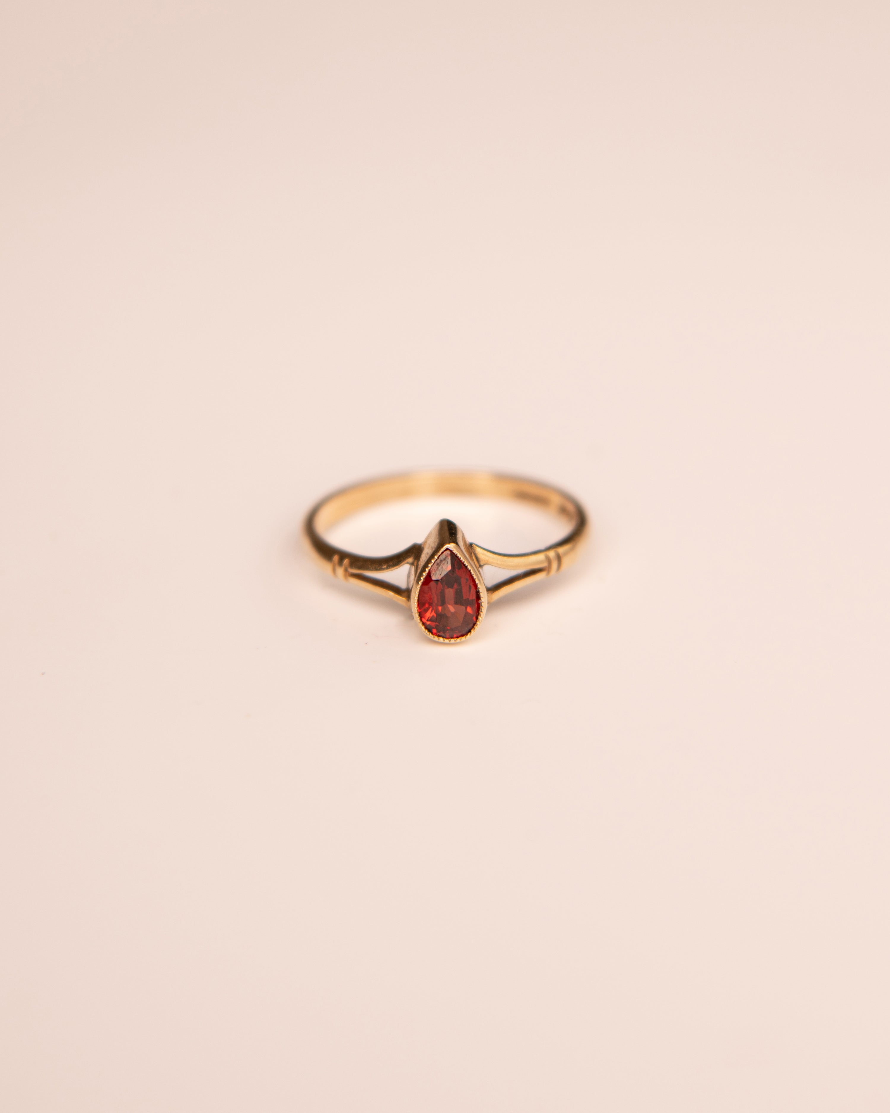 Image of Camille 9ct Gold Vintage Garnet Ring