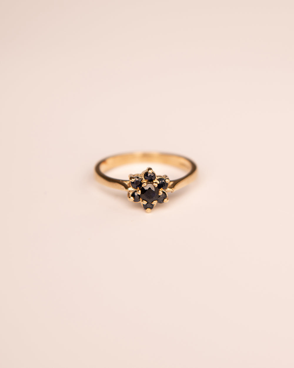Calla 9ct Gold Vintage Sapphire Cluster Ring