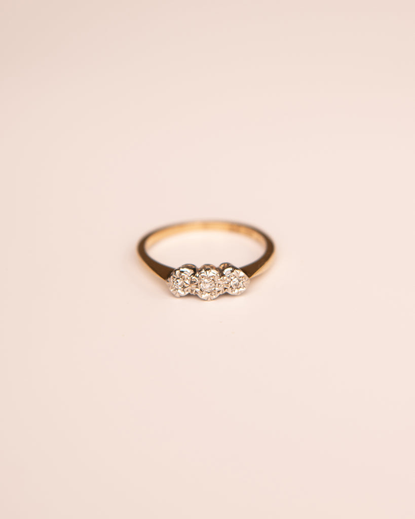 Laurel 9ct Gold Diamond Trilogy Ring