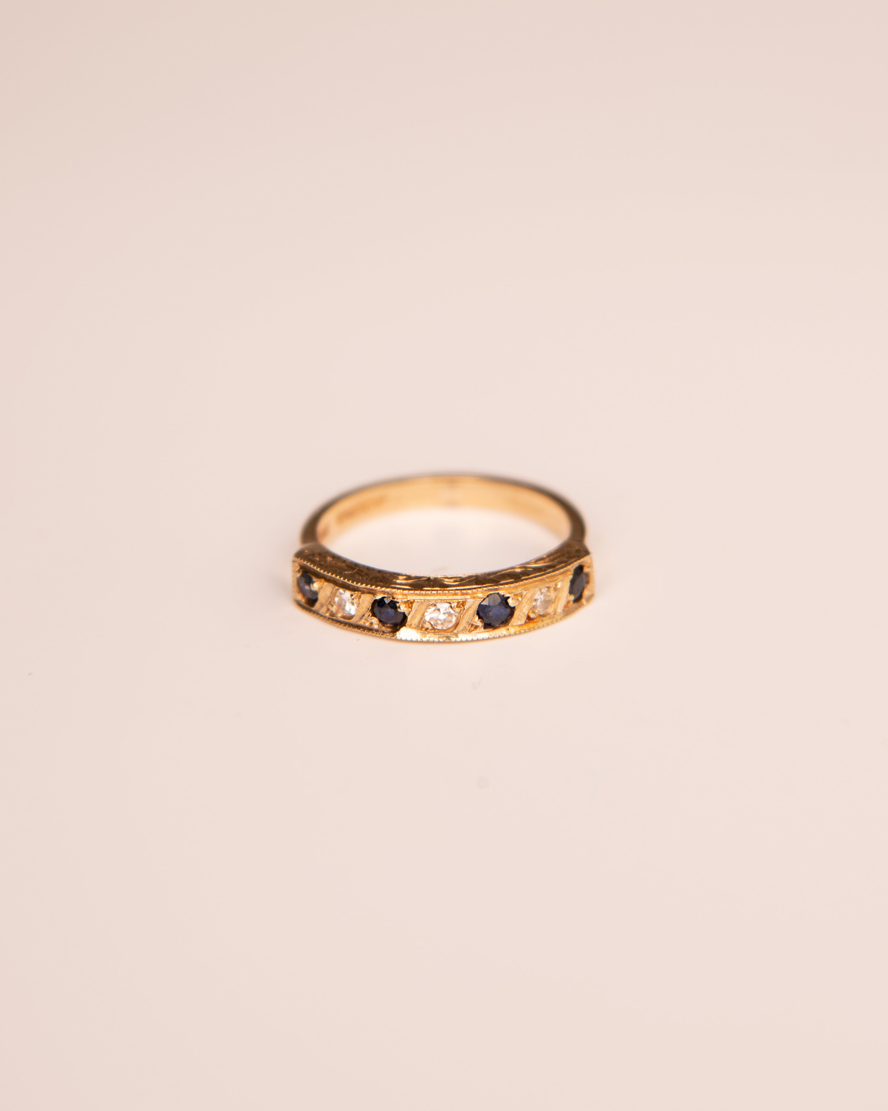 Adelaide 9ct Gold Sapphire & Diamond Ring