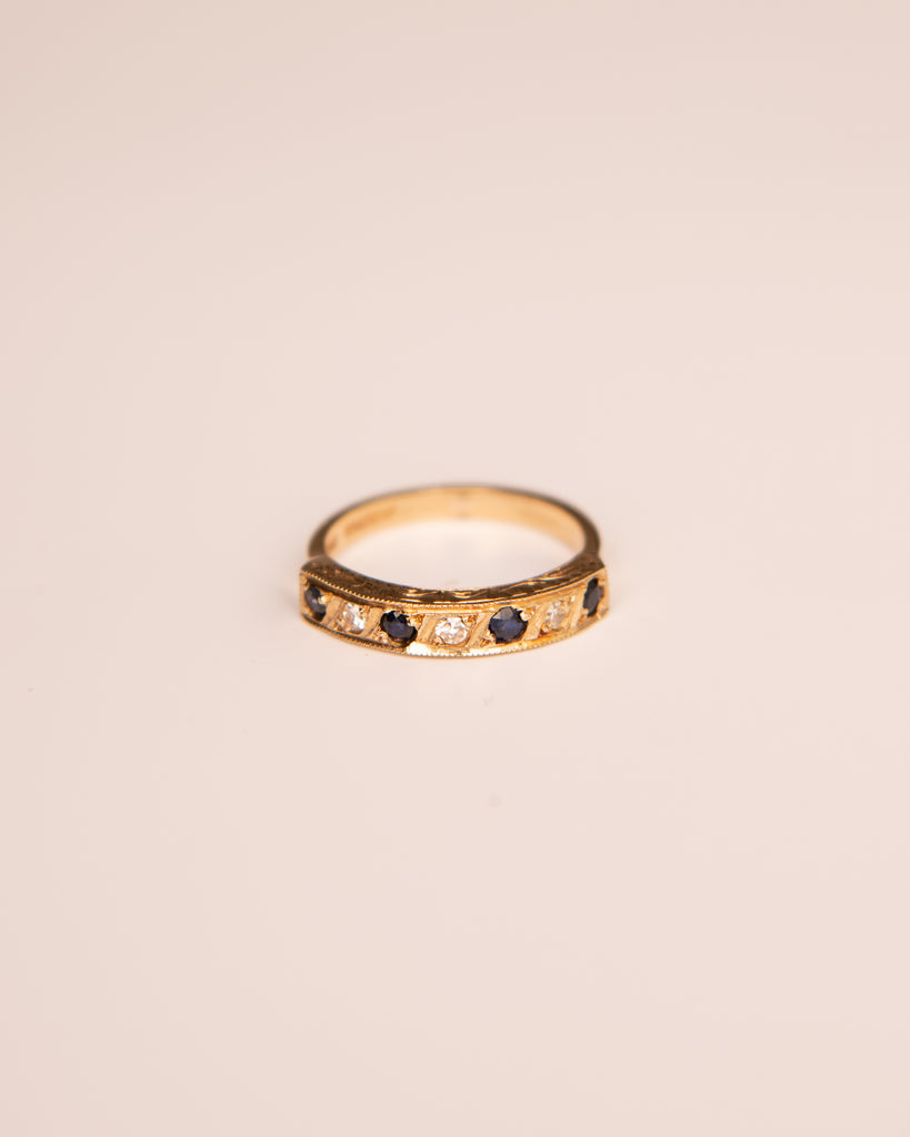 Adelaide 9ct Gold Sapphire & Diamond Ring