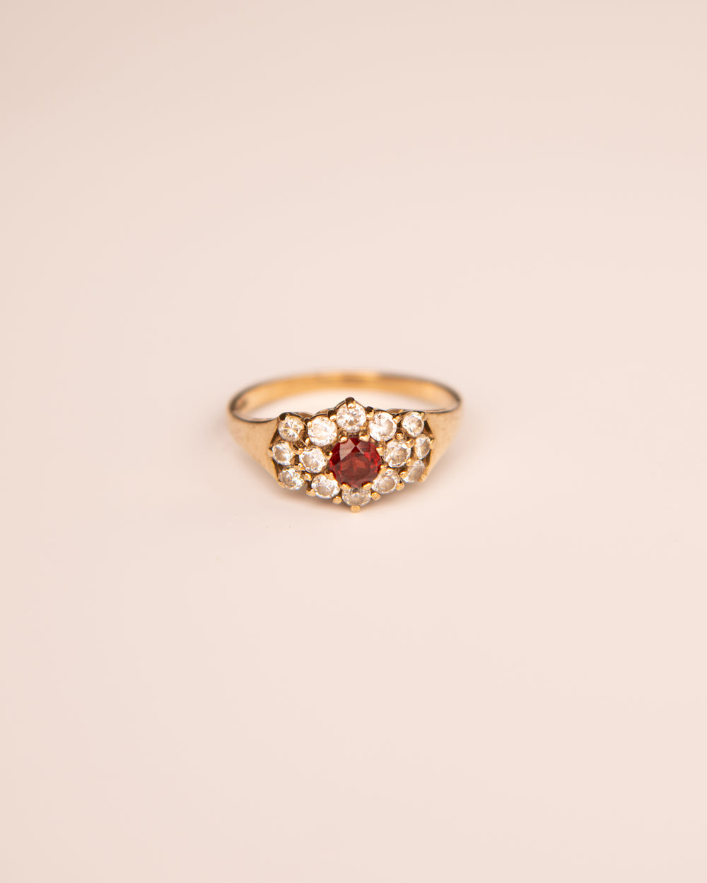 Fleur 9ct Gold Garnet Cluster Ring