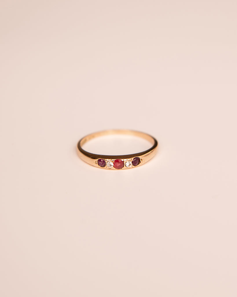 Seraphina 9ct Gold Garnet & Ruby Ring