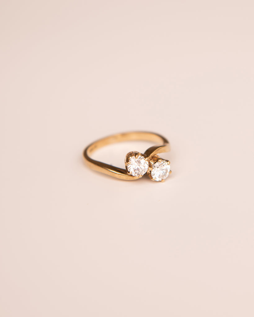 Maude 9ct Gold Vintage Crossover Ring