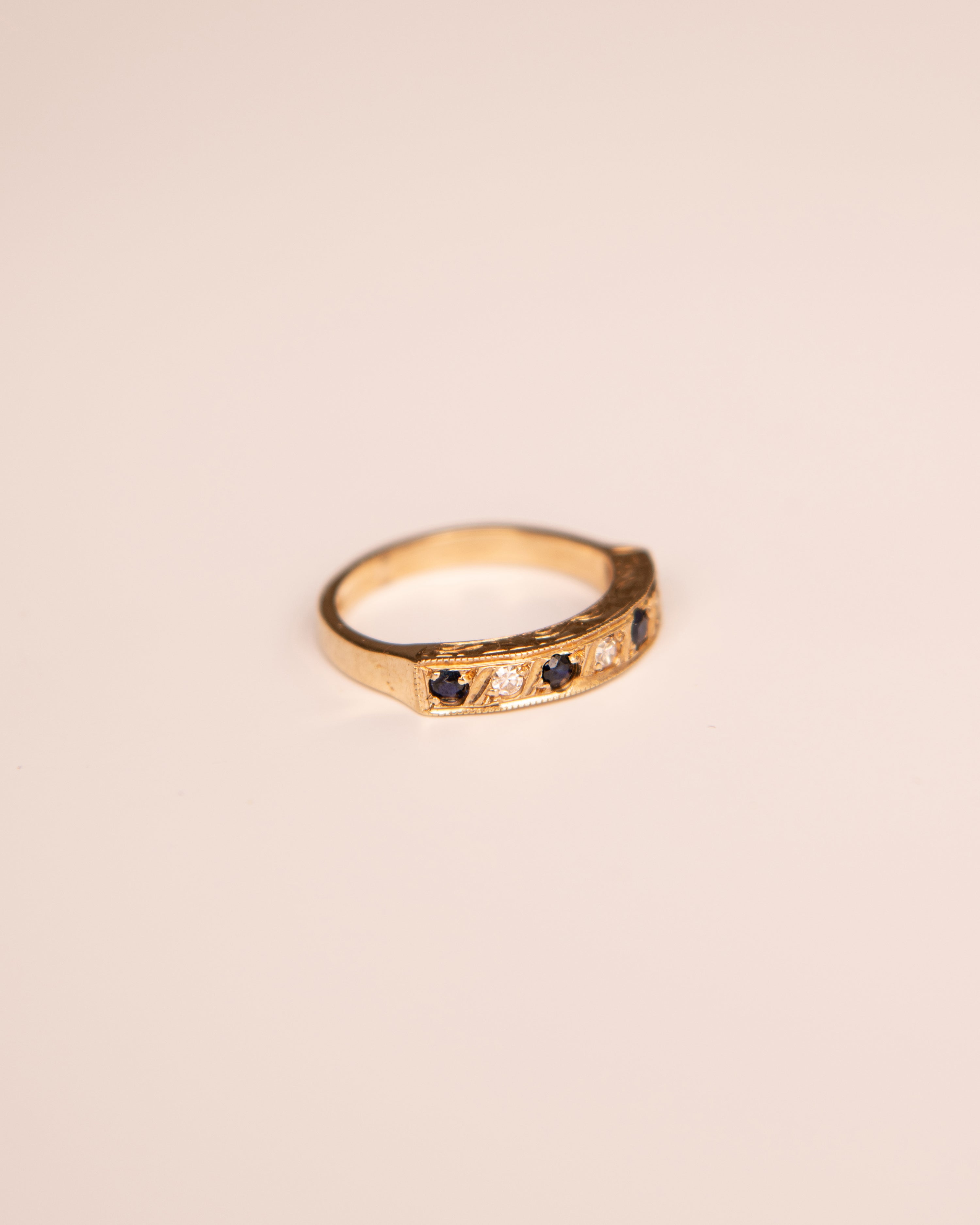Adelaide 9ct Gold Sapphire & Diamond Ring