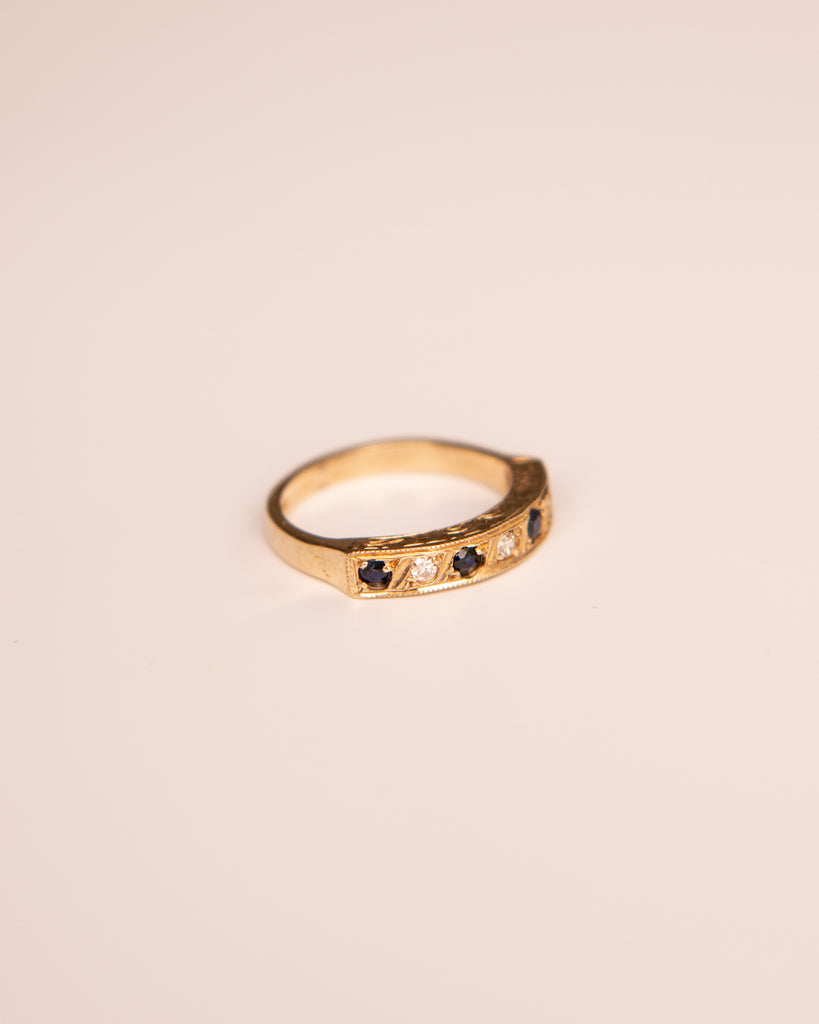 Adelaide 9ct Gold Sapphire & Diamond Ring