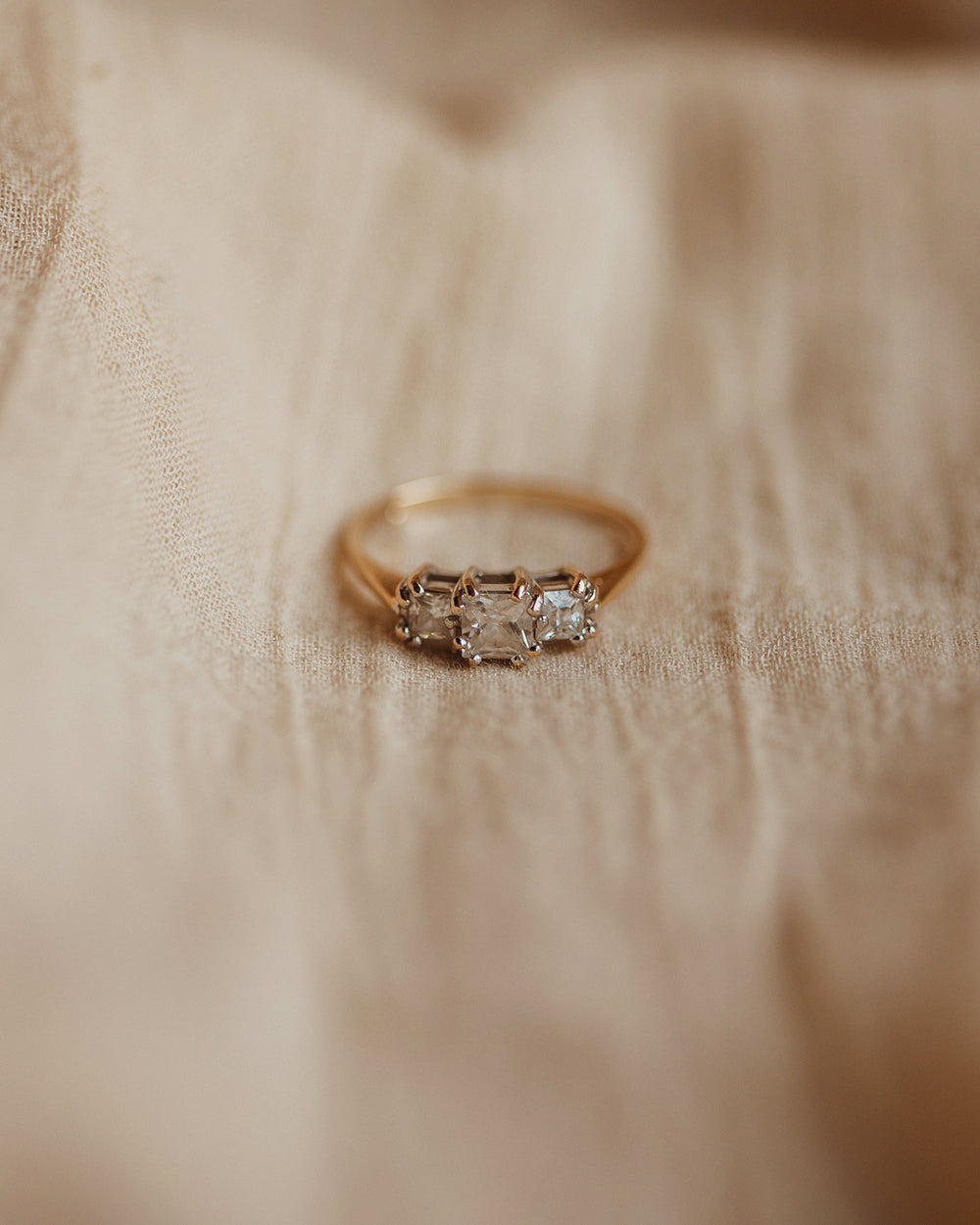 Ottilie 1986 9ct Gold Vintage CZ Ring