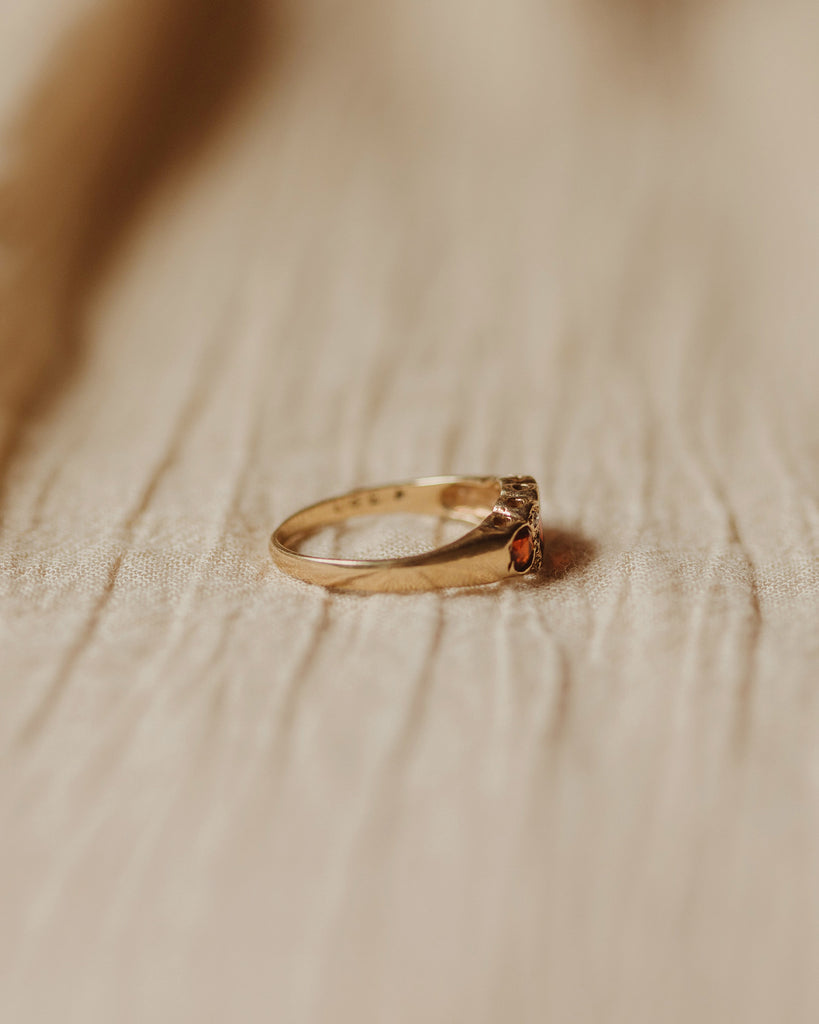 Virginia 9ct Gold Garnet & Diamond Ring