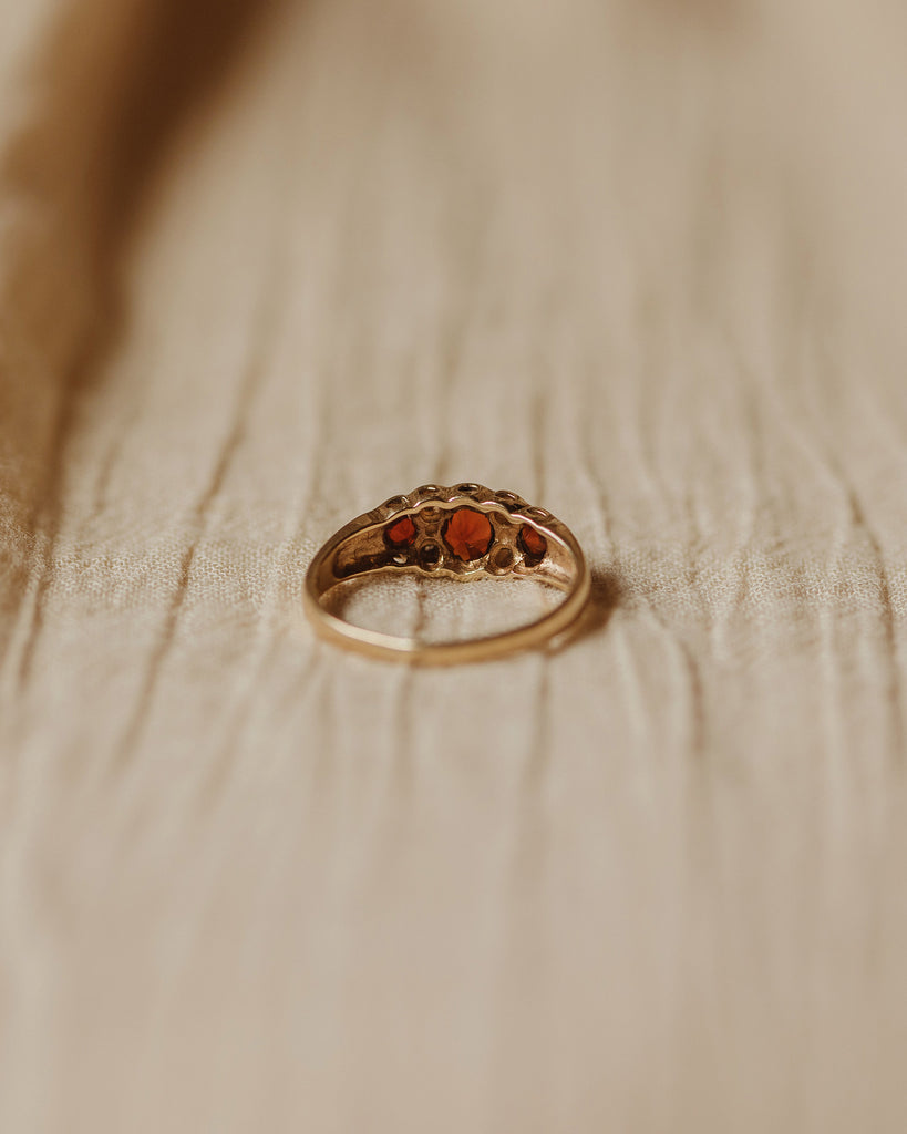 Virginia 9ct Gold Garnet & Diamond Ring