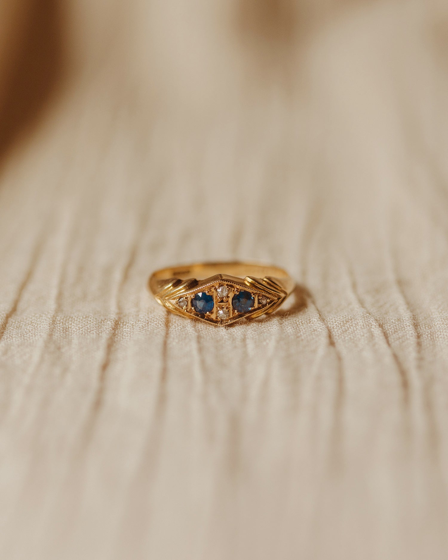 Image of Emmeline 18ct Gold Sapphire & Diamond Ring