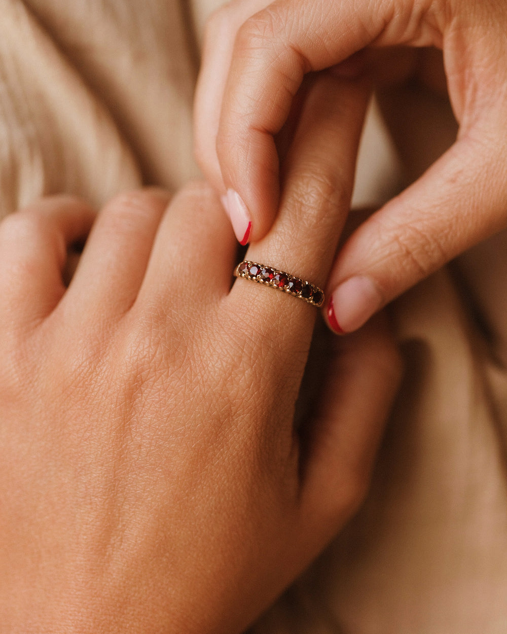 Francine 9ct Gold Garnet Ring