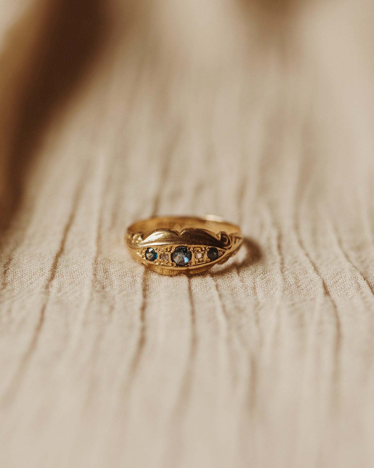 Mary 18ct Gold Sapphire & Diamond Ring