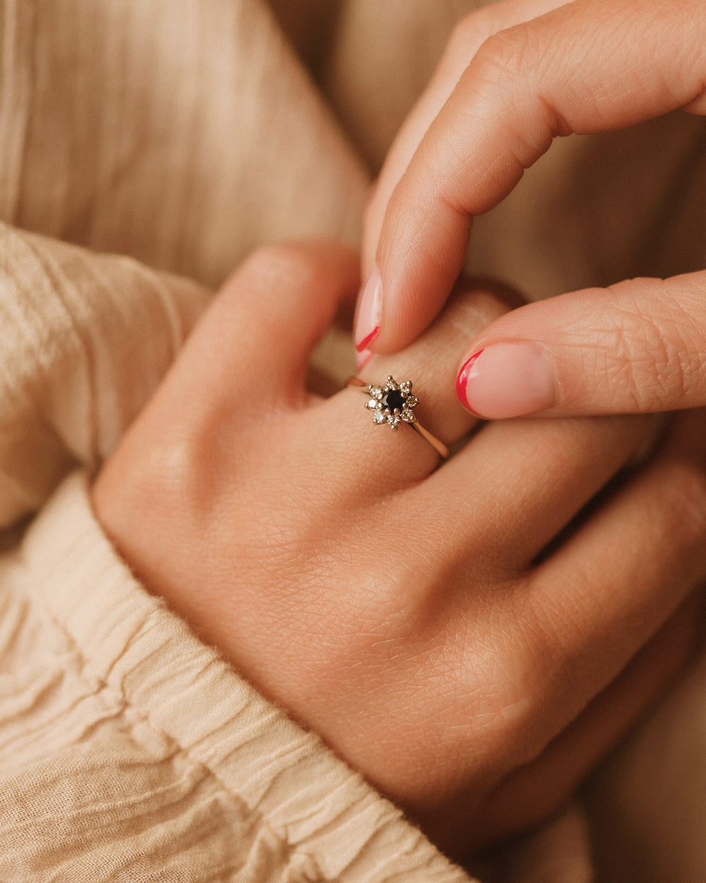 Harriette 9ct Gold Sapphire Cluster Ring