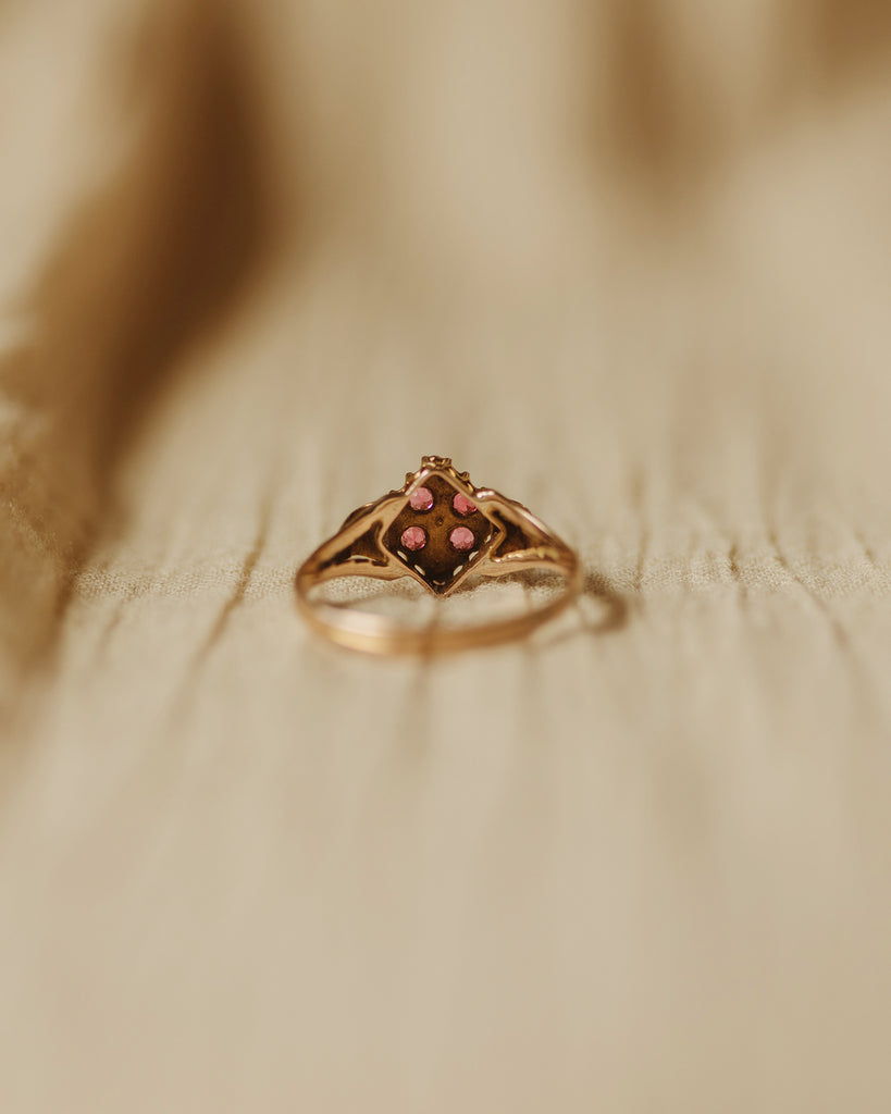 Dorothy 9ct Gold Ruby & Pearl Ring