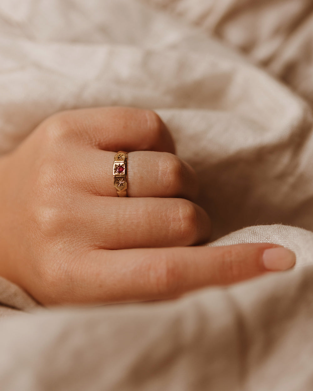 Florence 9ct Gold Ruby & Diamond Ring
