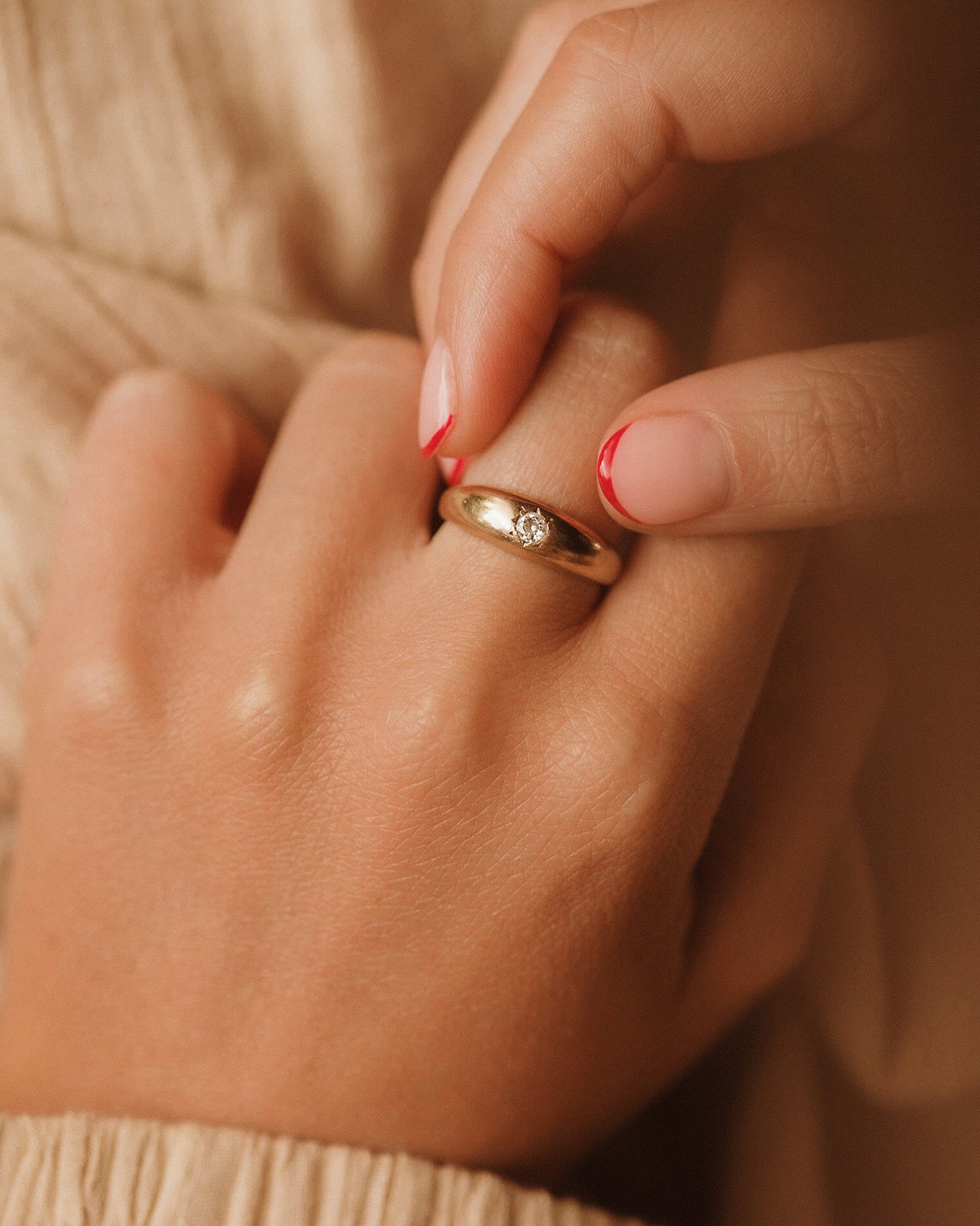 Image of Sydney 9ct Gold Diamond Signet Ring