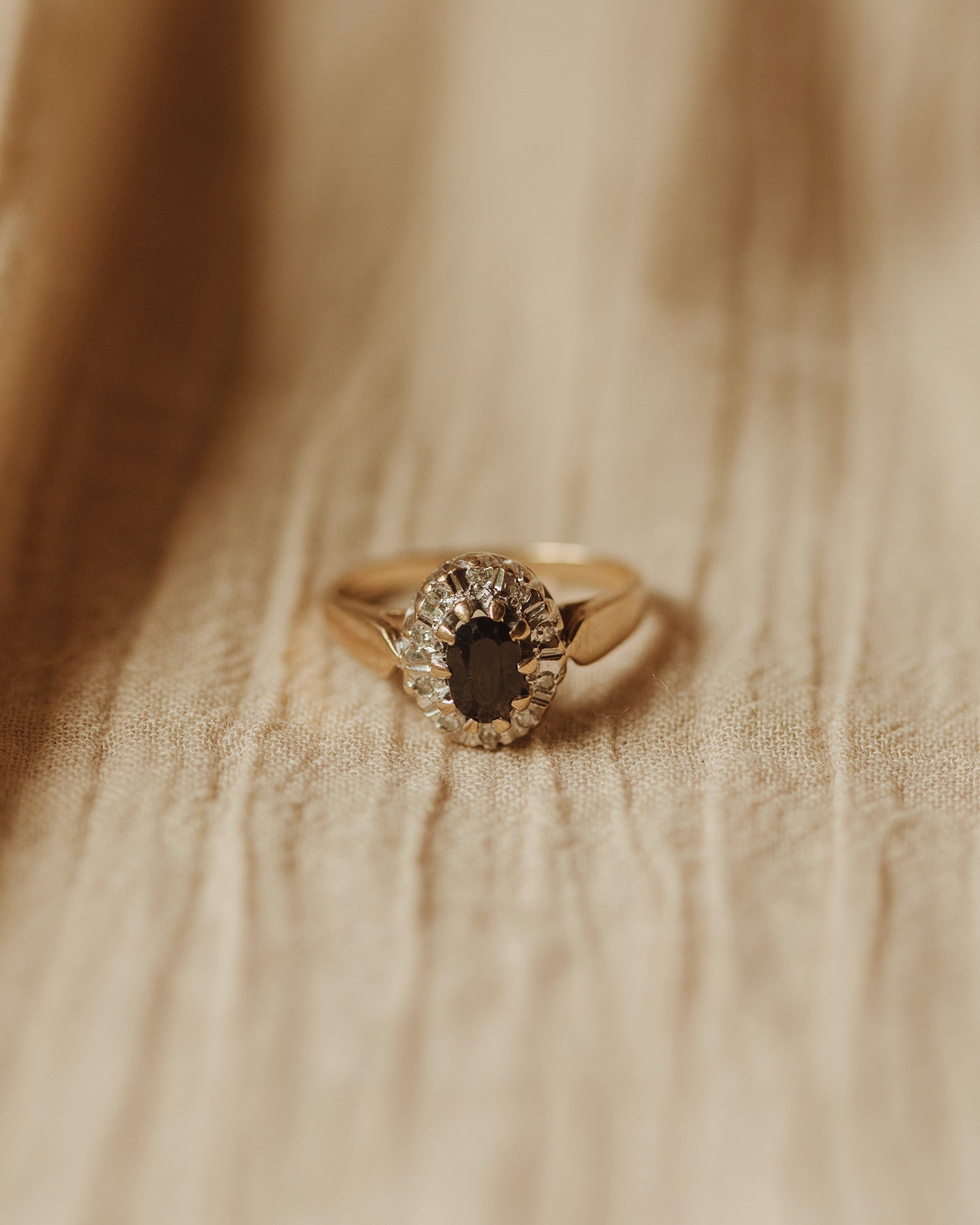 Simone 9ct Gold Sapphire & Diamond Ring