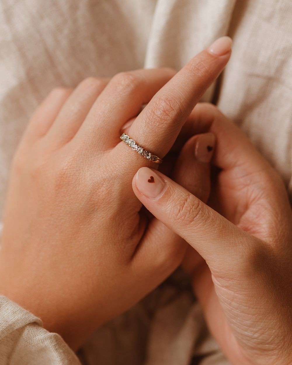 Harriet 9ct Gold Aquamarine & Diamond Ring