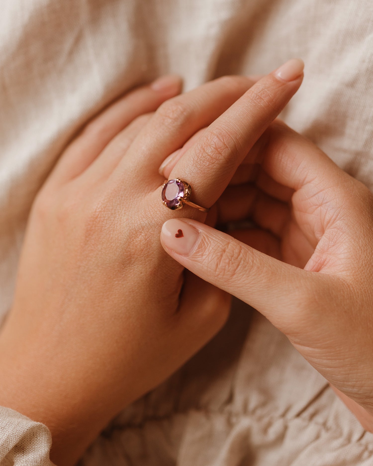 Image of Elizabeth 9ct Gold Amethyst Ring