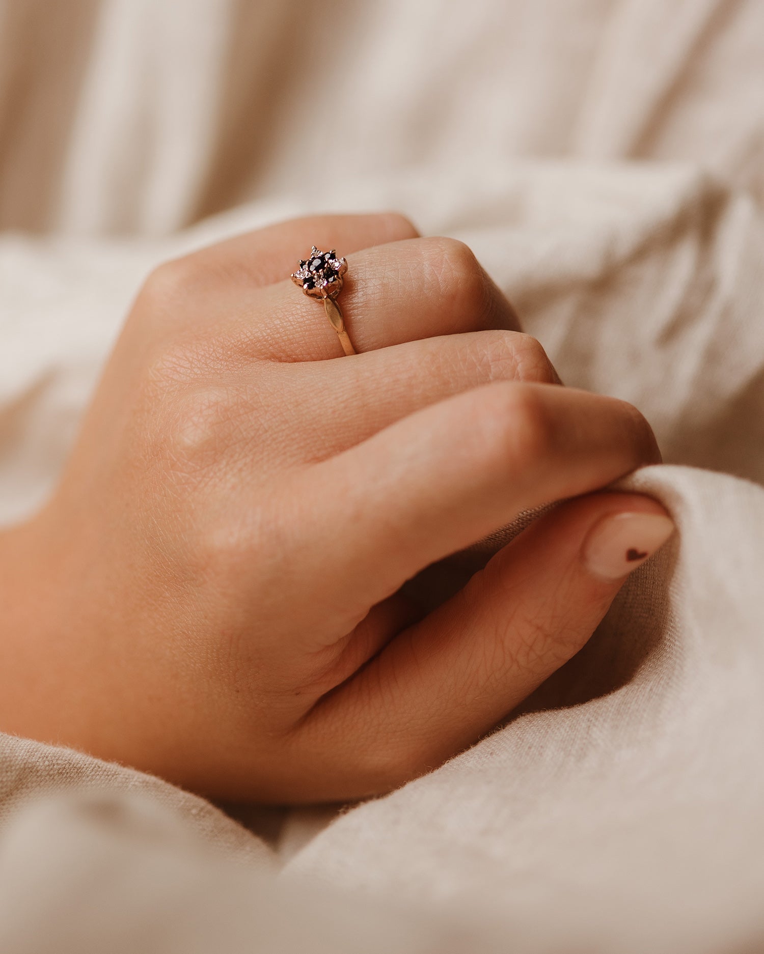 Image of Loretta 9ct Gold Sapphire & Diamond Ring