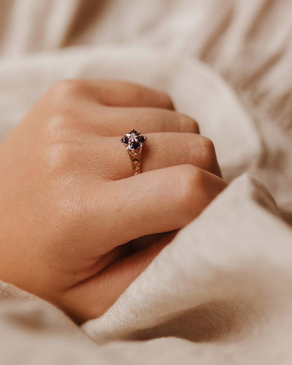 Georgette 9ct Gold Sapphire & Diamond Ring