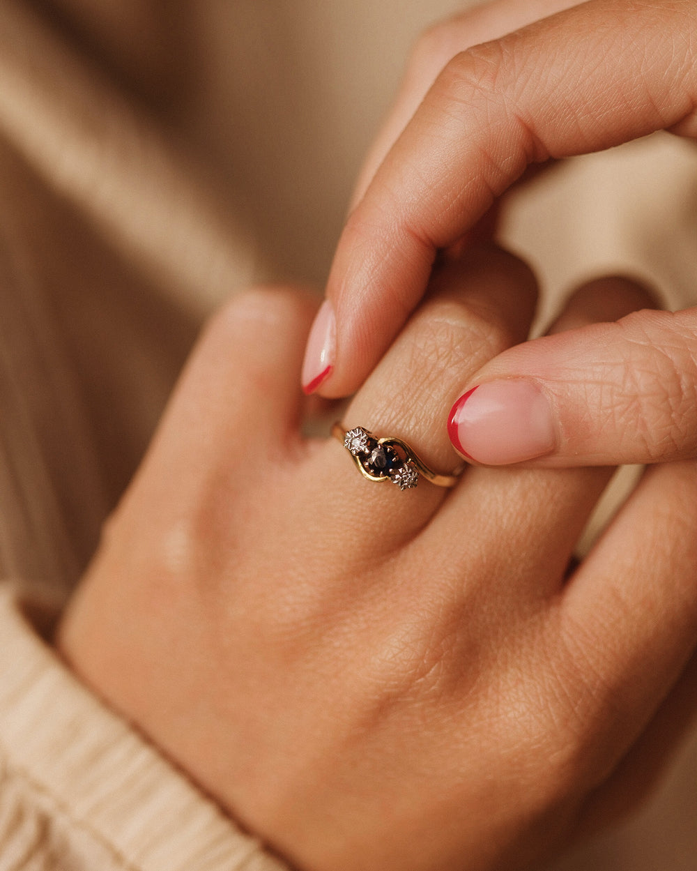 Jean 18ct Gold Sapphire & Diamond Ring