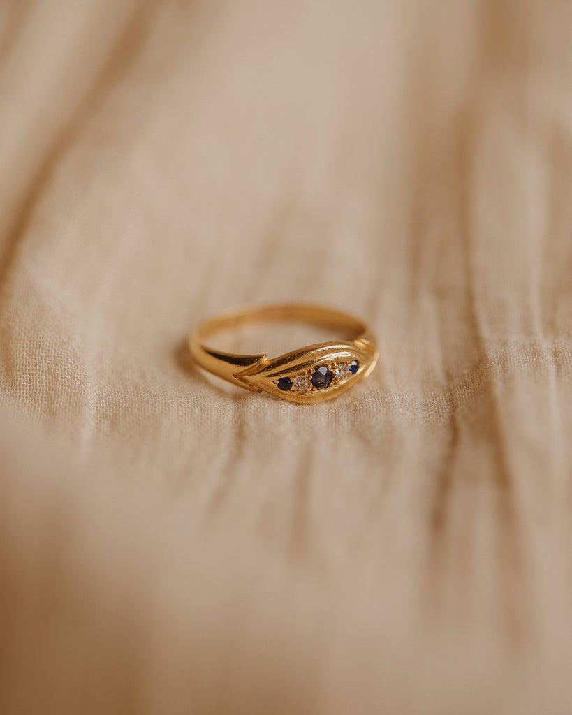 Susie 1902 18ct Gold Antique Sapphire & Diamond Ring
