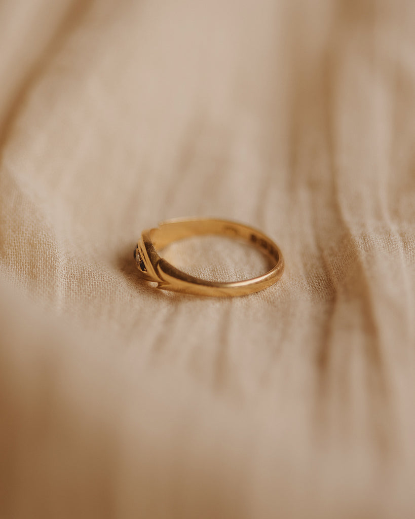 Susie 1902 18ct Gold Antique Sapphire & Diamond Ring