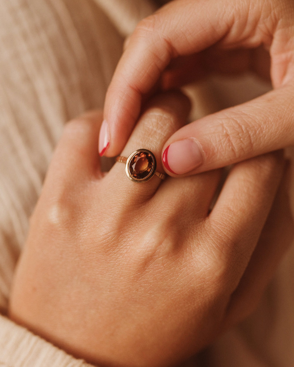 Rena 1968 9ct Gold Citrine Ring