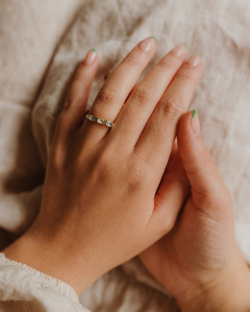 Margaux 8ct Gold Blue Topaz Ring