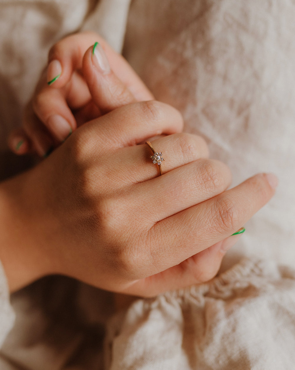 Eleanora 9ct Gold Cluster Ring