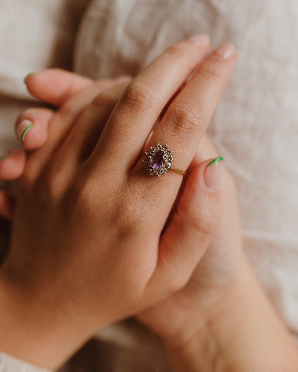 Este 9ct Gold Amethyst Ring