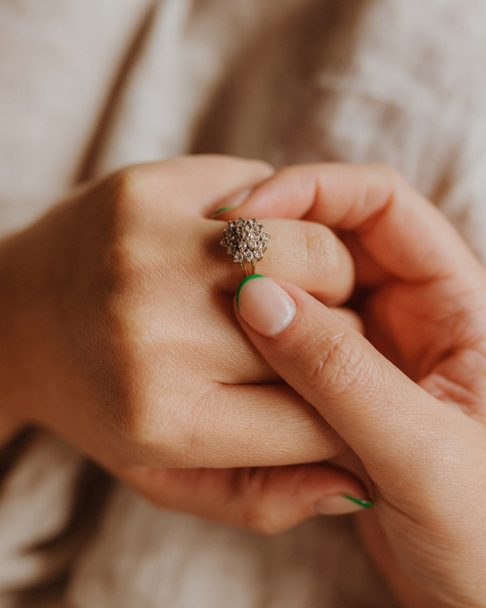 Deloris 9ct Gold Cluster Ring