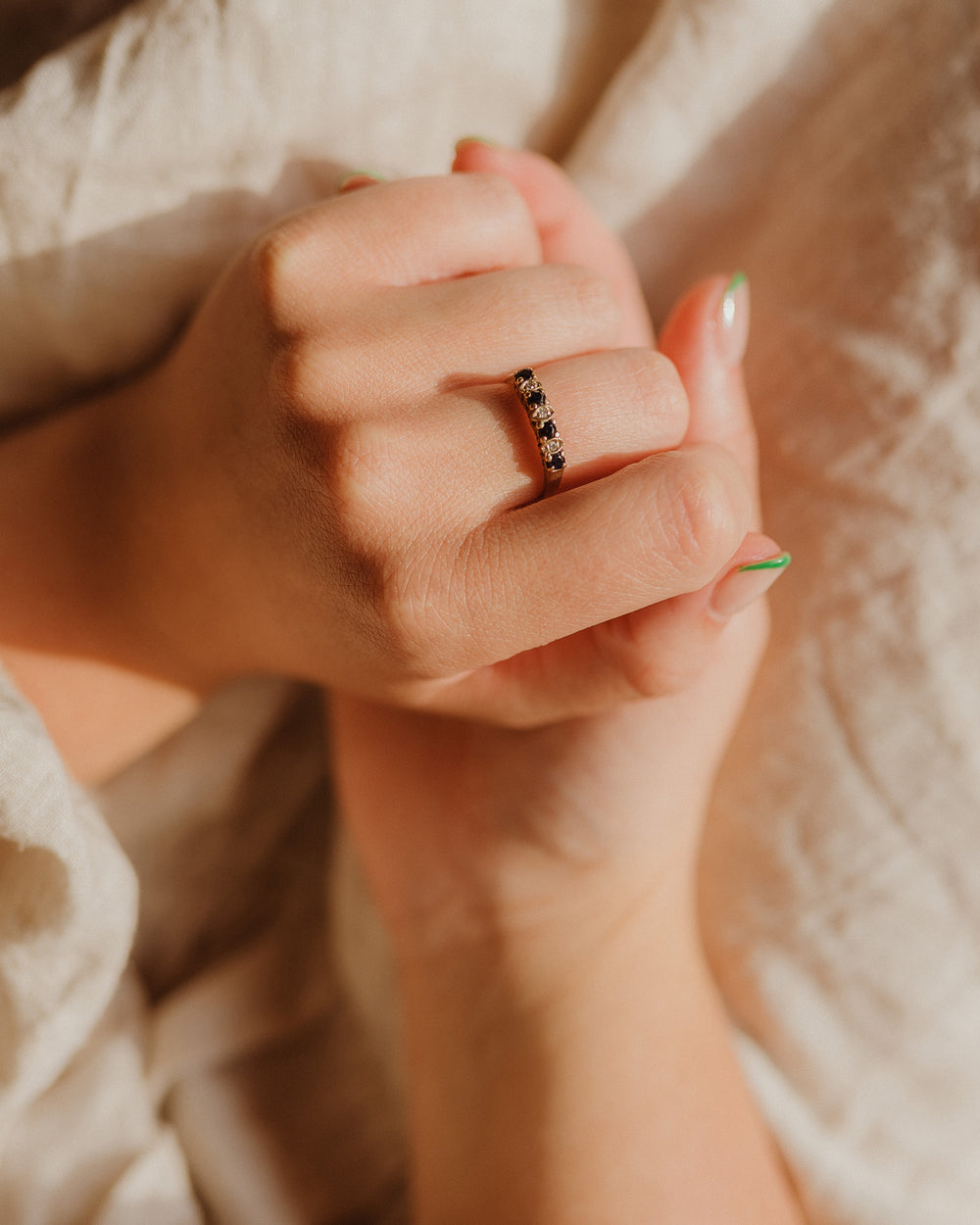 Joan 9ct Gold Sapphire & Diamond Ring