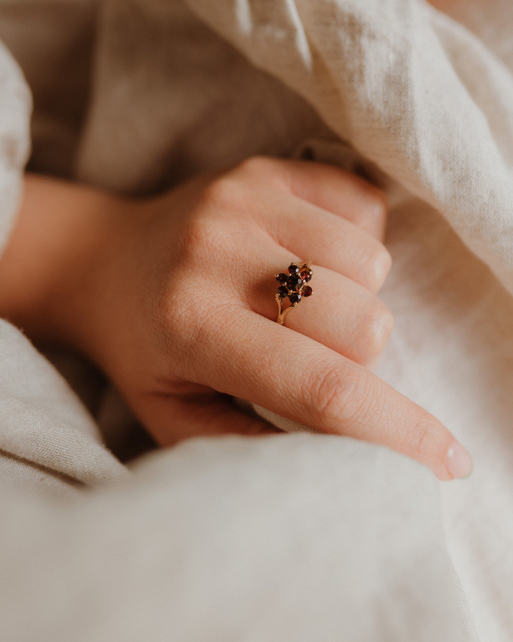 Lauretta 9ct Gold Garnet Ring