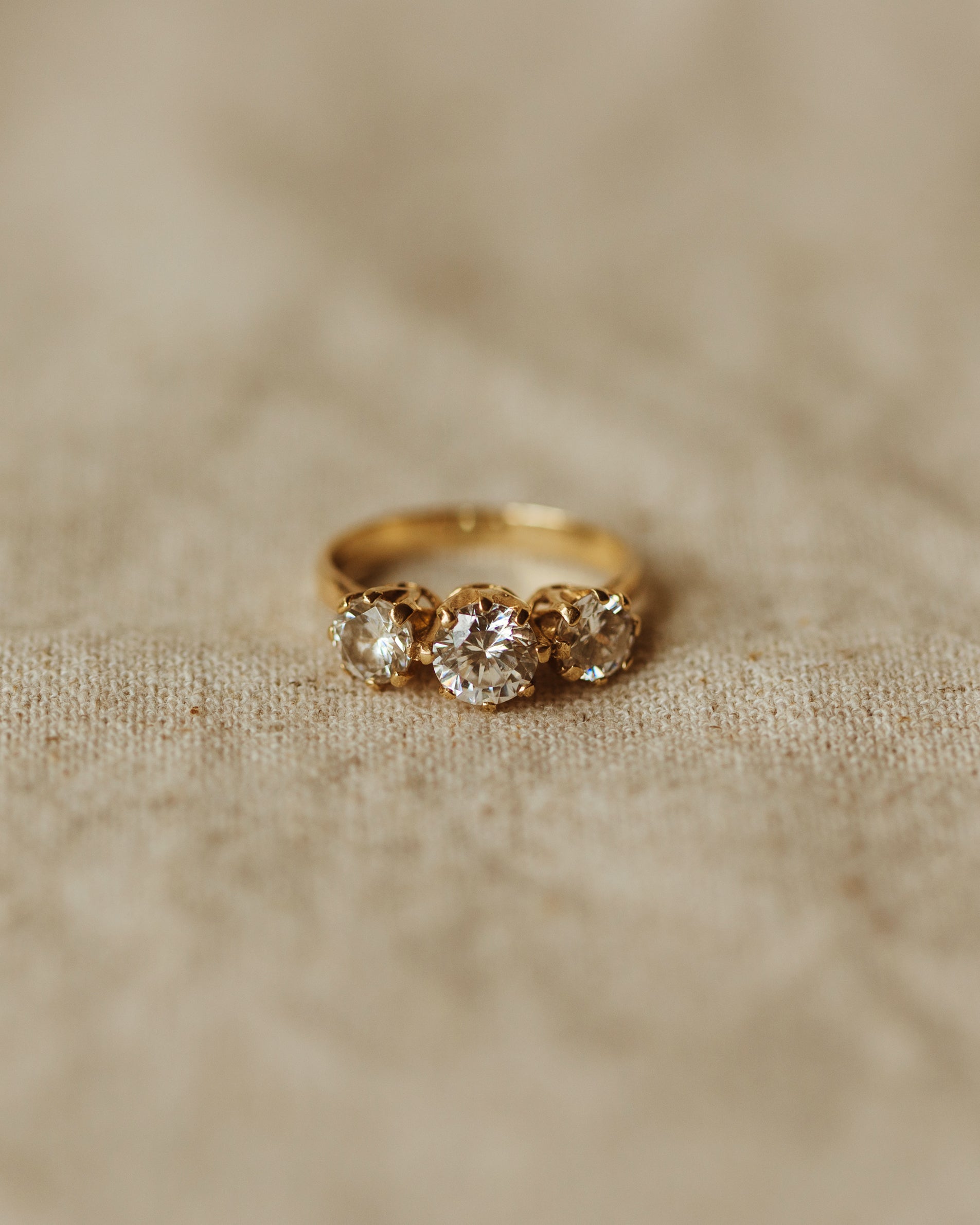 Bertha Vintage 9ct Gold Trilogy Ring