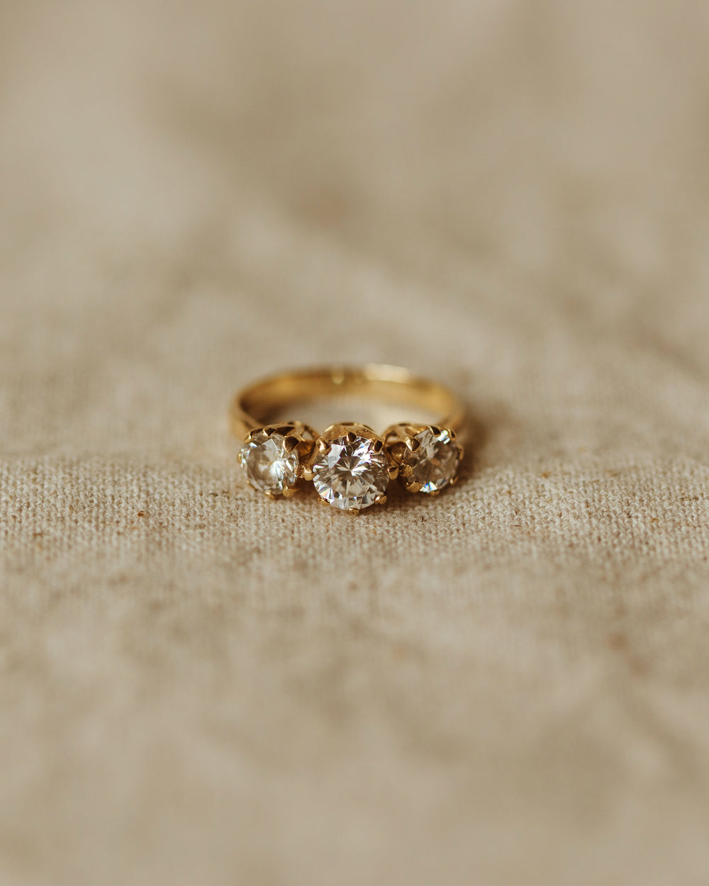 Bertha Vintage 9ct Gold Trilogy Ring