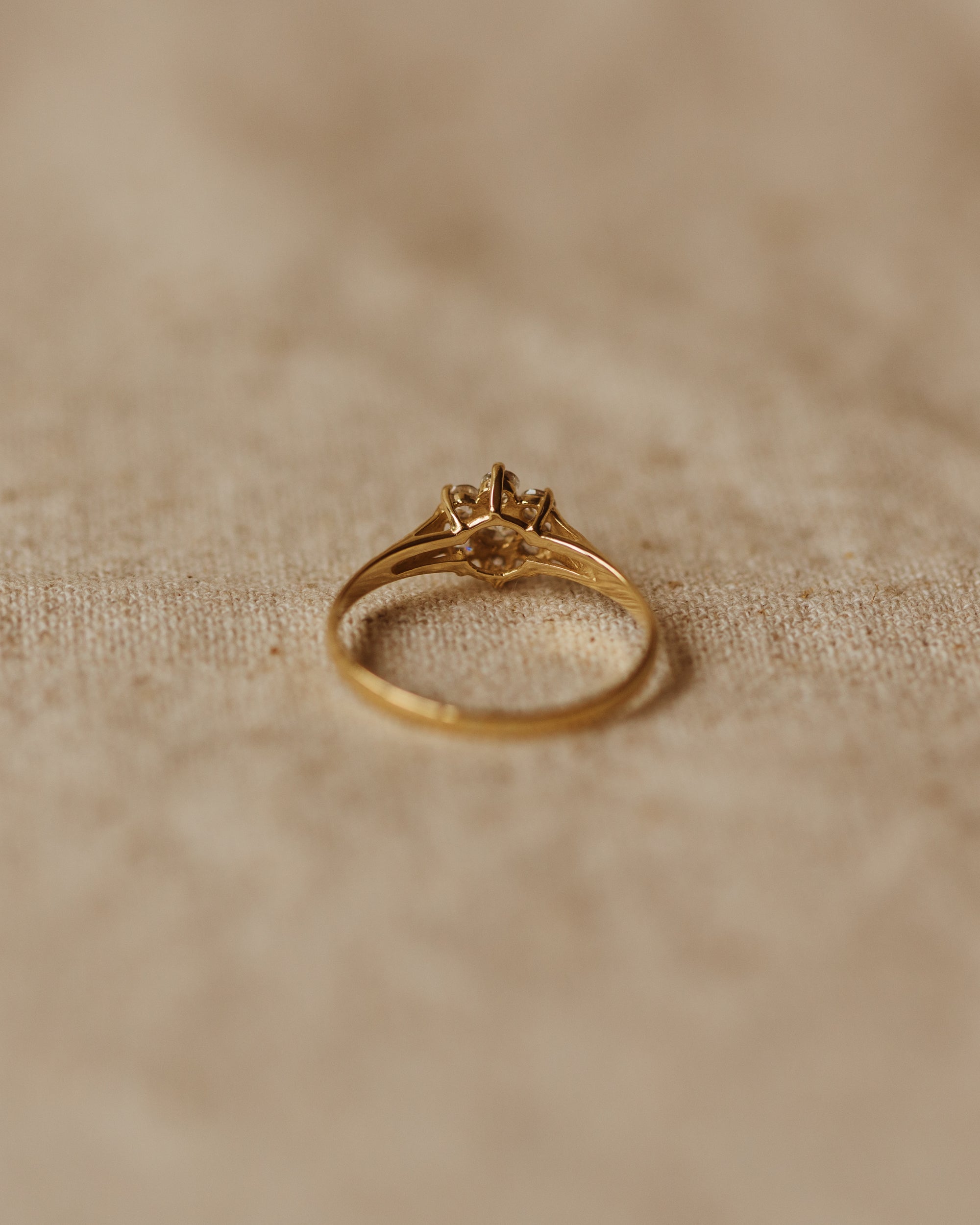 Sylvia 1990 9ct Gold CZ Cluster Ring