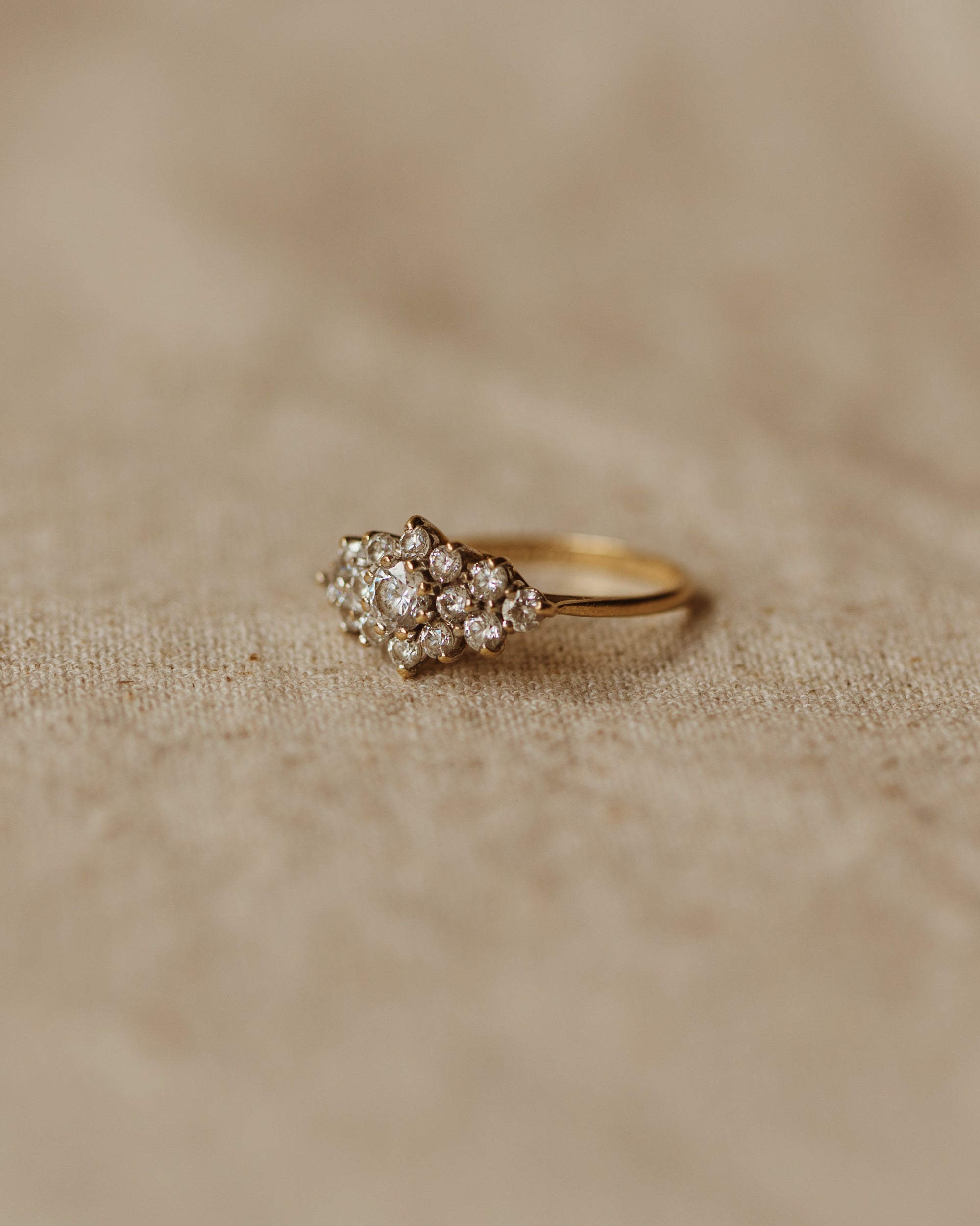 Cecilia Vintage 9ct Gold Cluster Ring