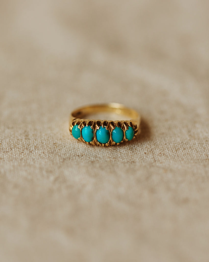 Maude 1916 18ct Gold Turquoise Ring